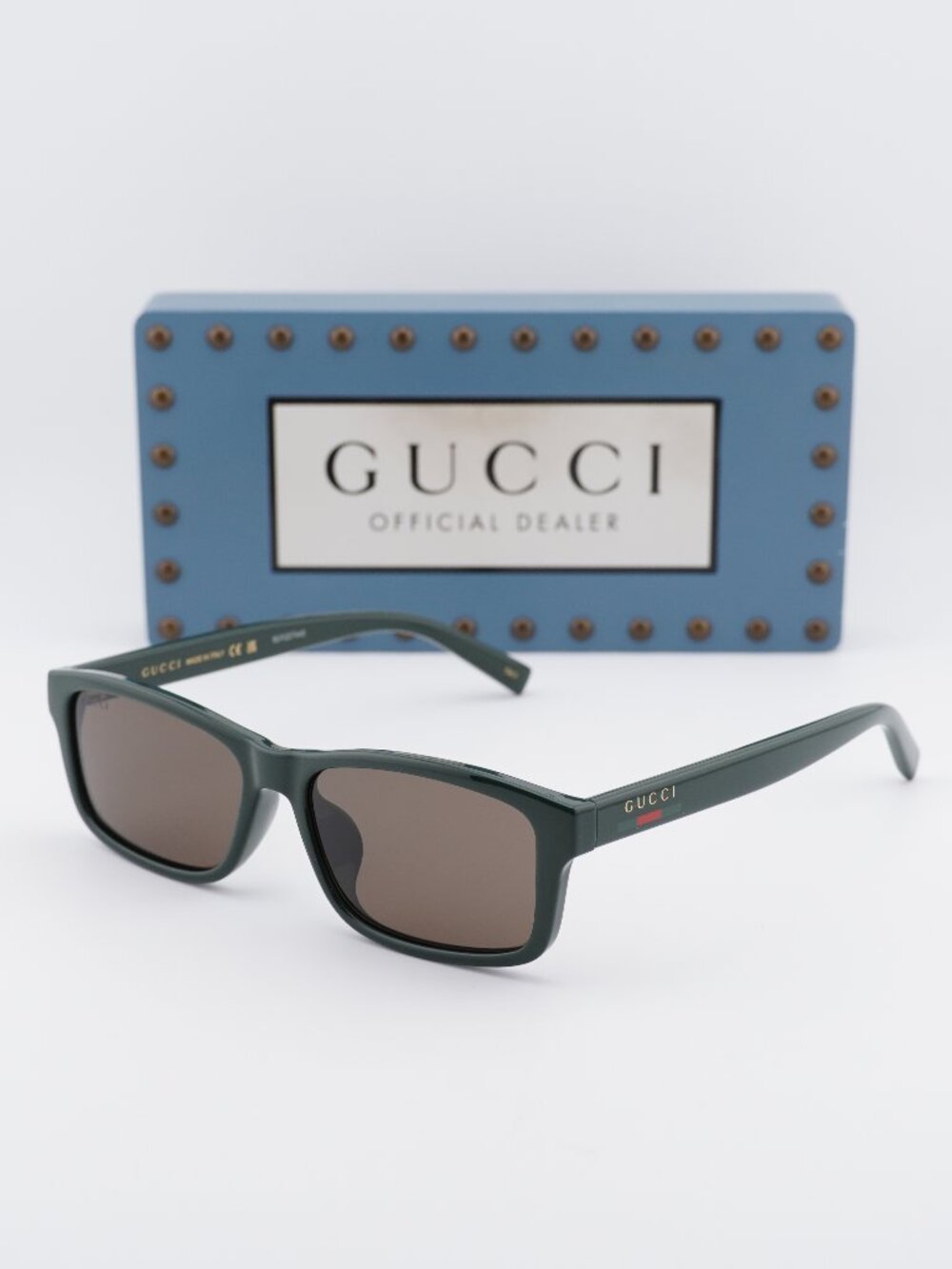 Gucci GG1986SA 003 Rectangle Sunglasses - Green/Brown